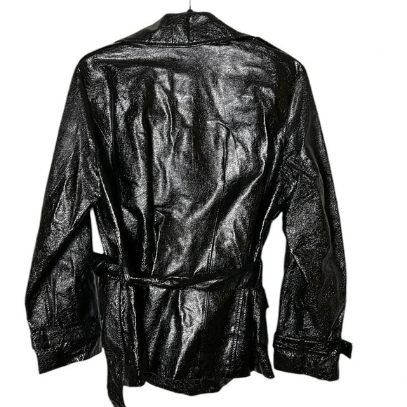 Y2K Marina Rinaldi  vtg coat,women M/L  PTP 21”. Lightweight,tag says leather - Picture 8 of 17